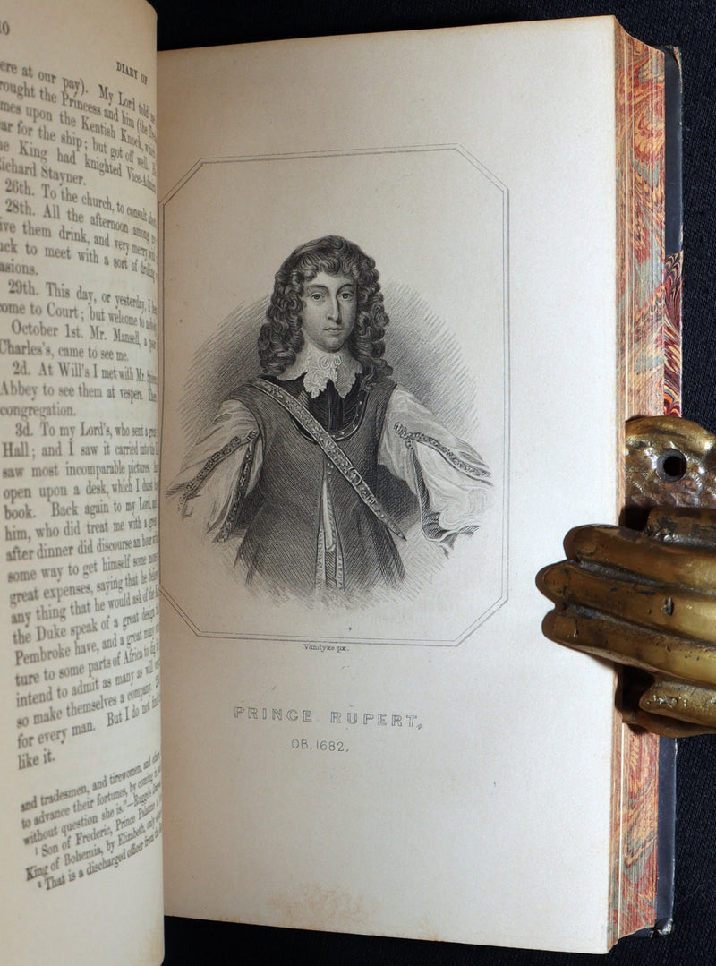 1869 Rare Book Set - Diary and Correspondence of Samuel Pepys, Illustrated