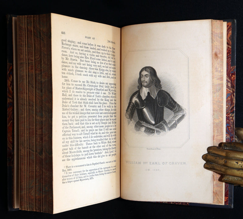 1869 Rare Book Set - Diary and Correspondence of Samuel Pepys, Illustrated