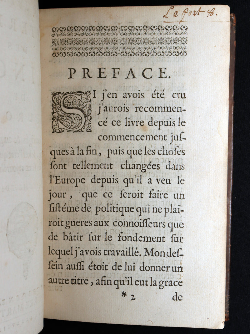 1688 Rare French Book - New Interests of the Princes of Europe