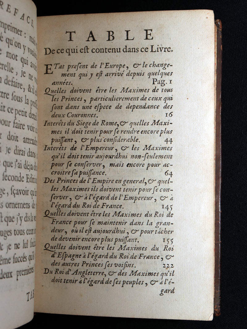 1688 Rare French Book - New Interests of the Princes of Europe