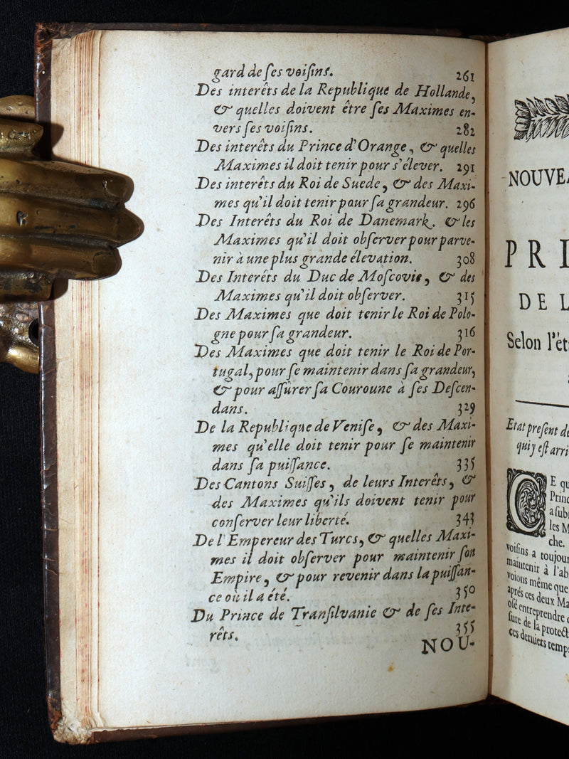 1688 Rare French Book - New Interests of the Princes of Europe
