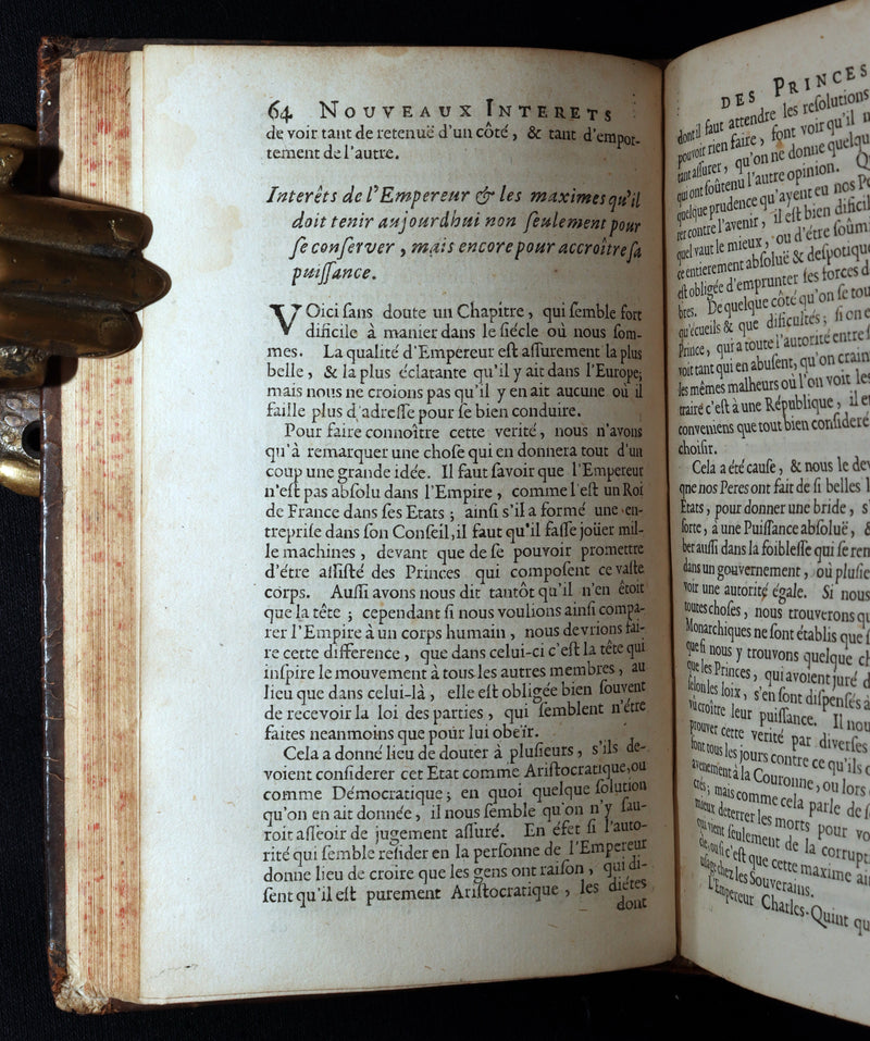 1688 Rare French Book - New Interests of the Princes of Europe
