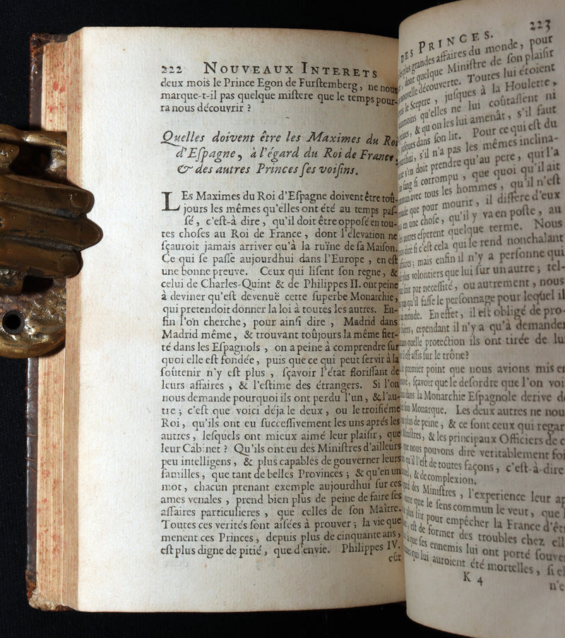 1688 Rare French Book - New Interests of the Princes of Europe