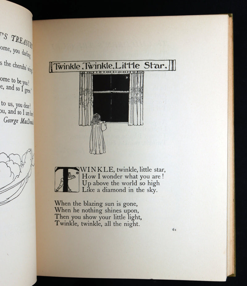 1908 Rare - A Treasury of Verse for Little Children Illustrated by Willy Pogany