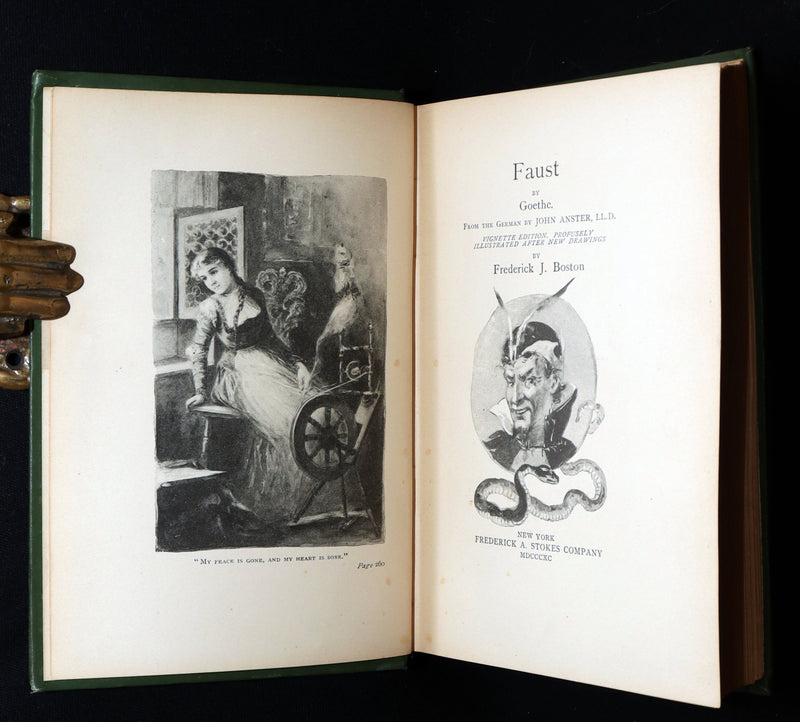 1890 Rare Book - Faust by  Goethe llustrated by Frederick J. Boston