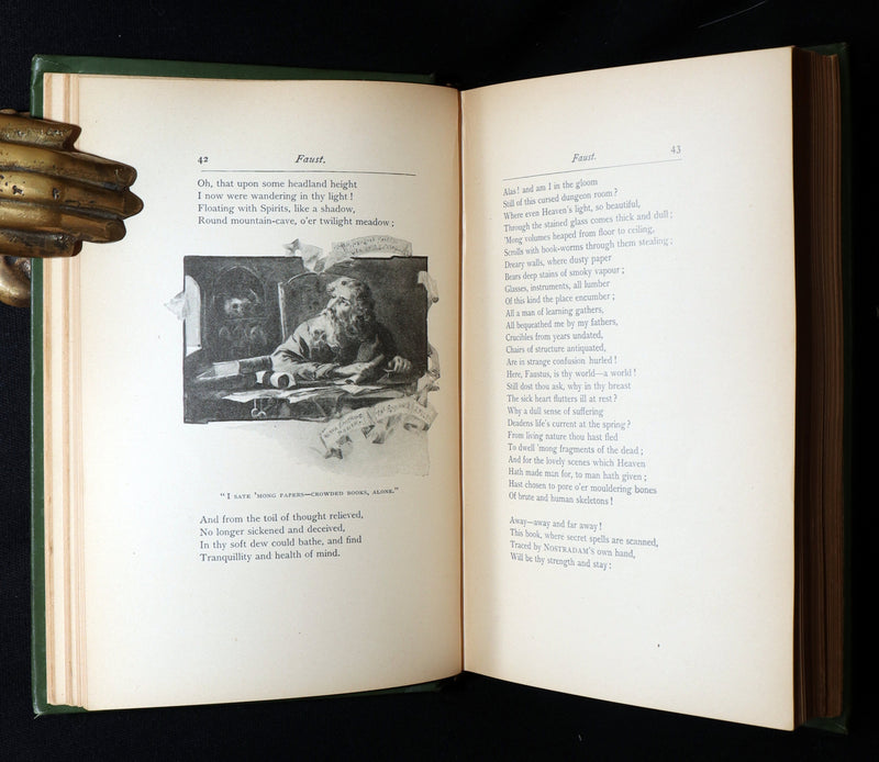 1890 Rare Book - Faust by  Goethe llustrated by Frederick J. Boston