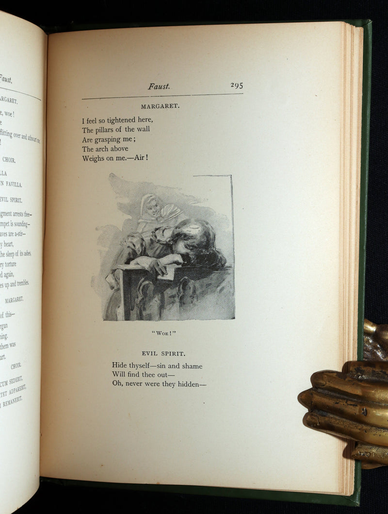 1890 Rare Book - Faust by  Goethe llustrated by Frederick J. Boston