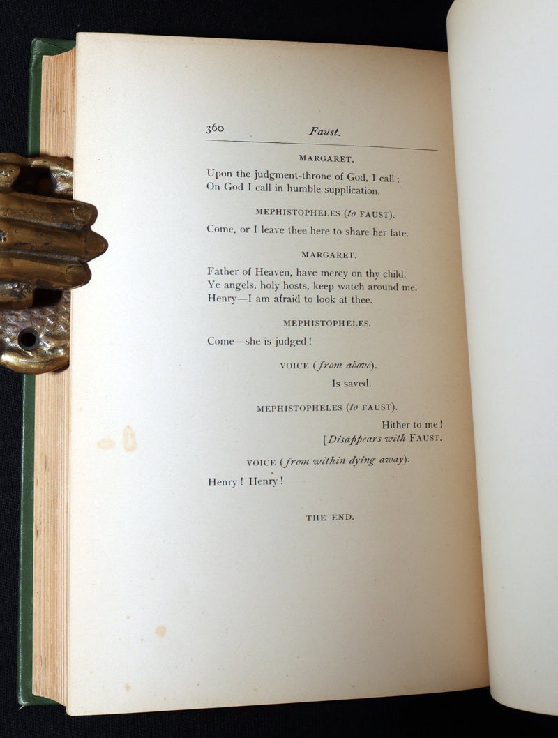 1890 Rare Book - Faust by  Goethe llustrated by Frederick J. Boston