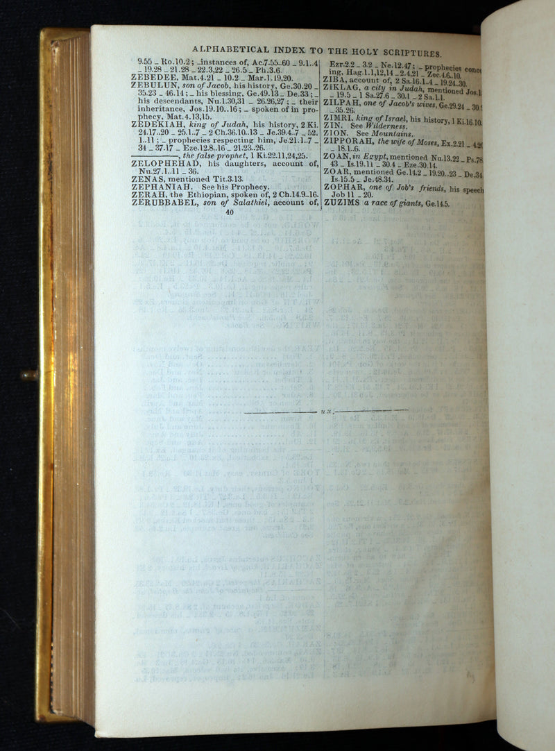 1860 Rare Book bound by Bagster - Polyglot Bible, Old and New Testaments. Clasp