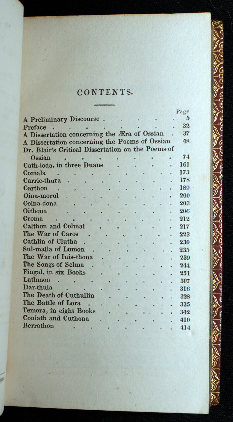 1825 Rare Book - The Poems of Ossian by James Macpherson