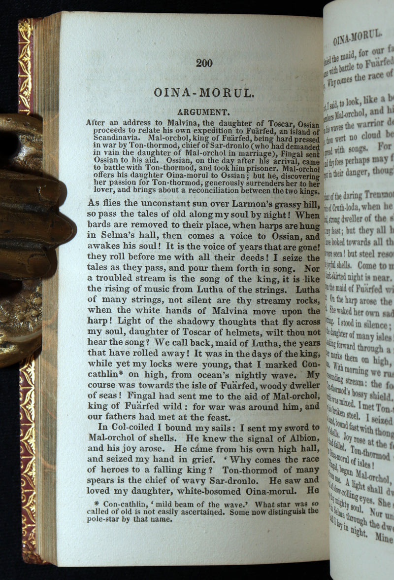 1825 Rare Book - The Poems of Ossian by James Macpherson