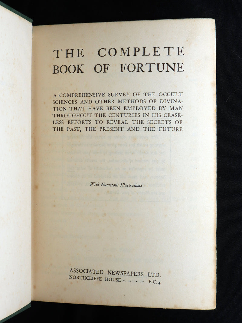 1935 Rare Book - The Complete Book of Fortune and Other Methods Of Divination