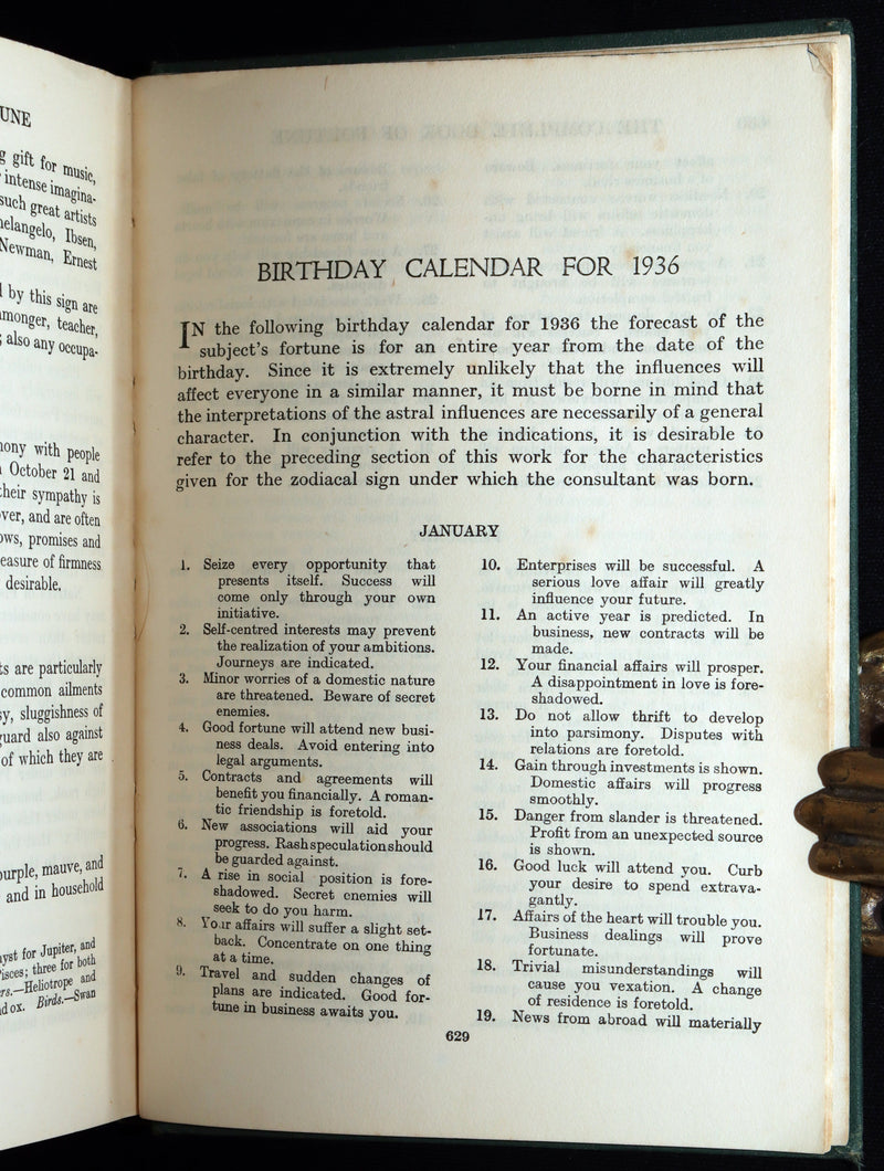 1935 Rare Book - The Complete Book of Fortune and Other Methods Of Divination