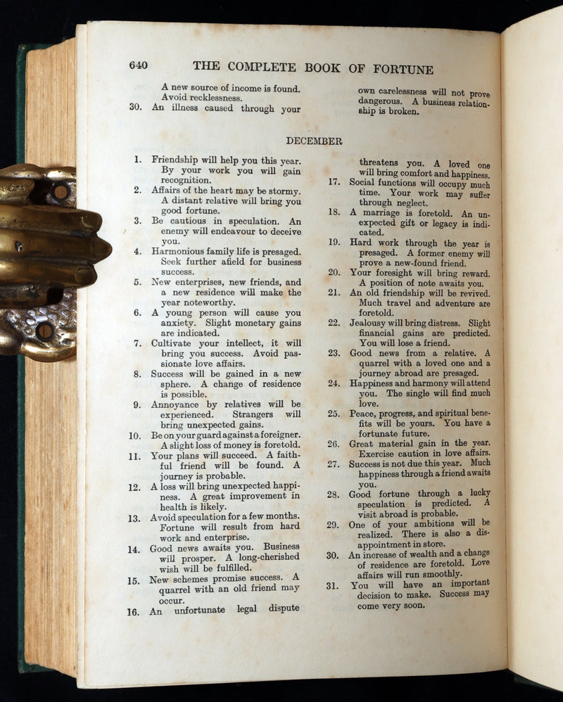 1935 Rare Book - The Complete Book of Fortune and Other Methods Of Divination