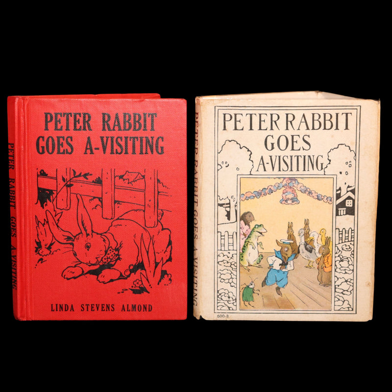 1935 Rare Signed Book - Peter Rabbit Goes A-Visiting by Linda Stevens Almond