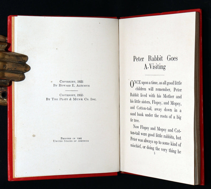 1935 Rare Signed Book - Peter Rabbit Goes A-Visiting by Linda Stevens Almond