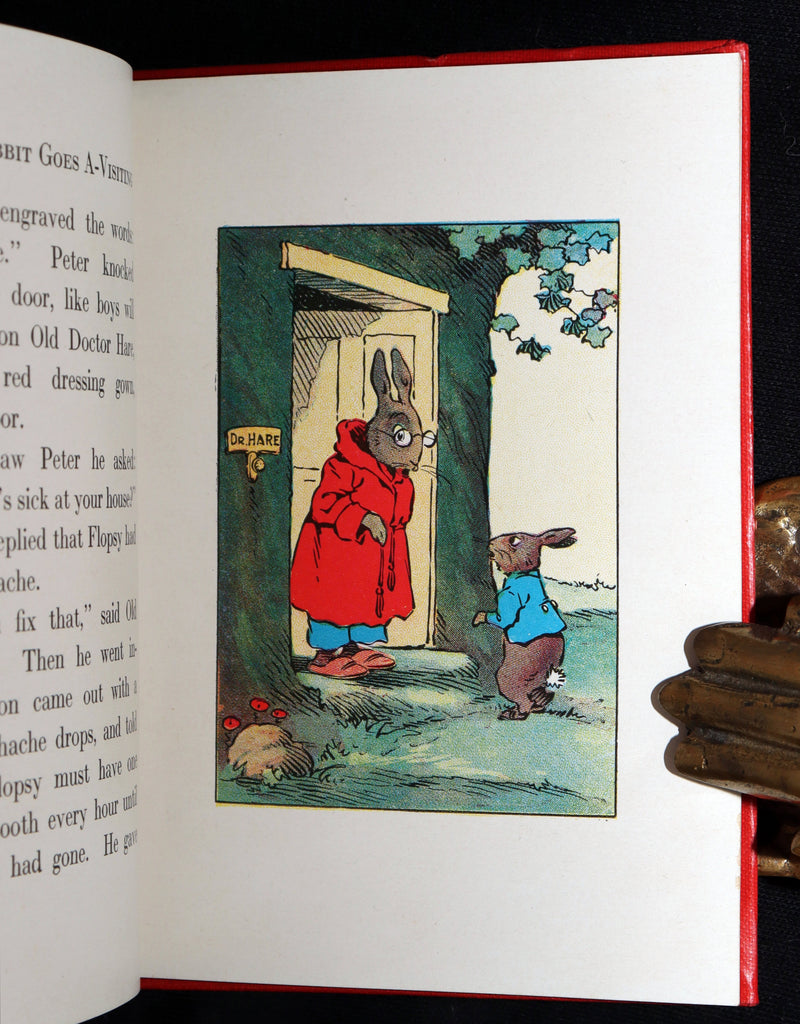 1935 Rare Signed Book - Peter Rabbit Goes A-Visiting by Linda Stevens Almond