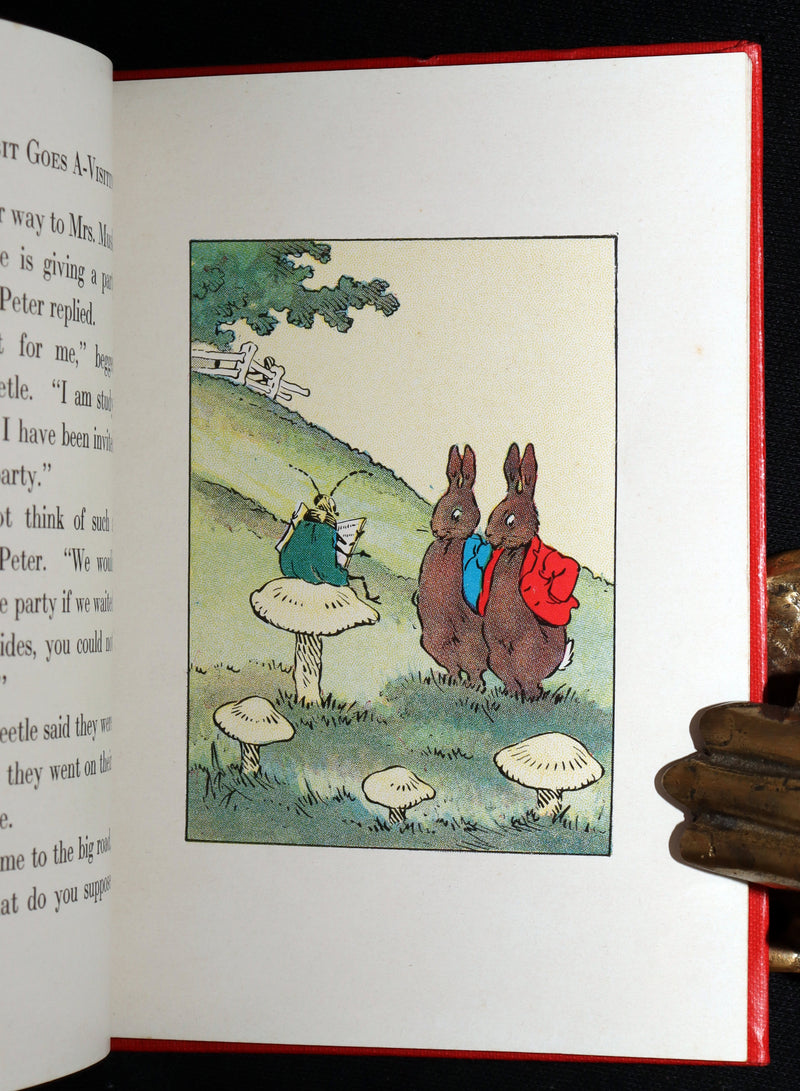1935 Rare Signed Book - Peter Rabbit Goes A-Visiting by Linda Stevens Almond
