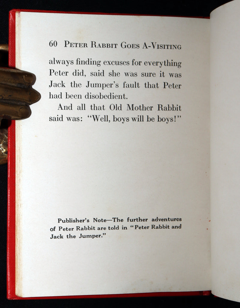 1935 Rare Signed Book - Peter Rabbit Goes A-Visiting by Linda Stevens Almond