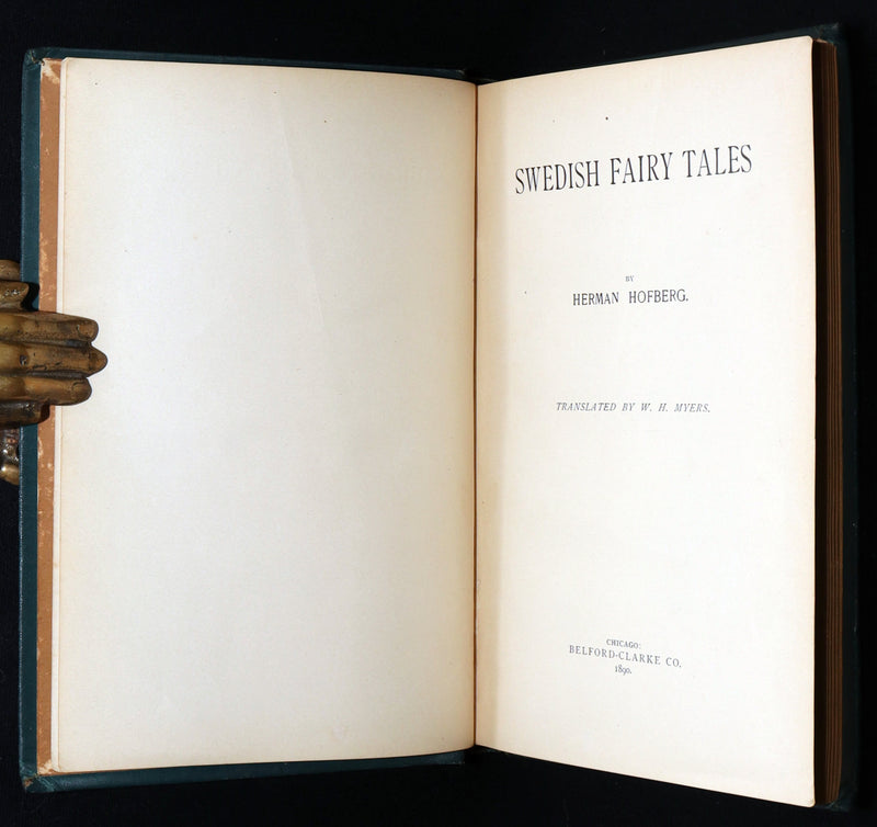 1890 Scarce Book - Swedish Fairy Tales by Herman Hofberg, Illustrated