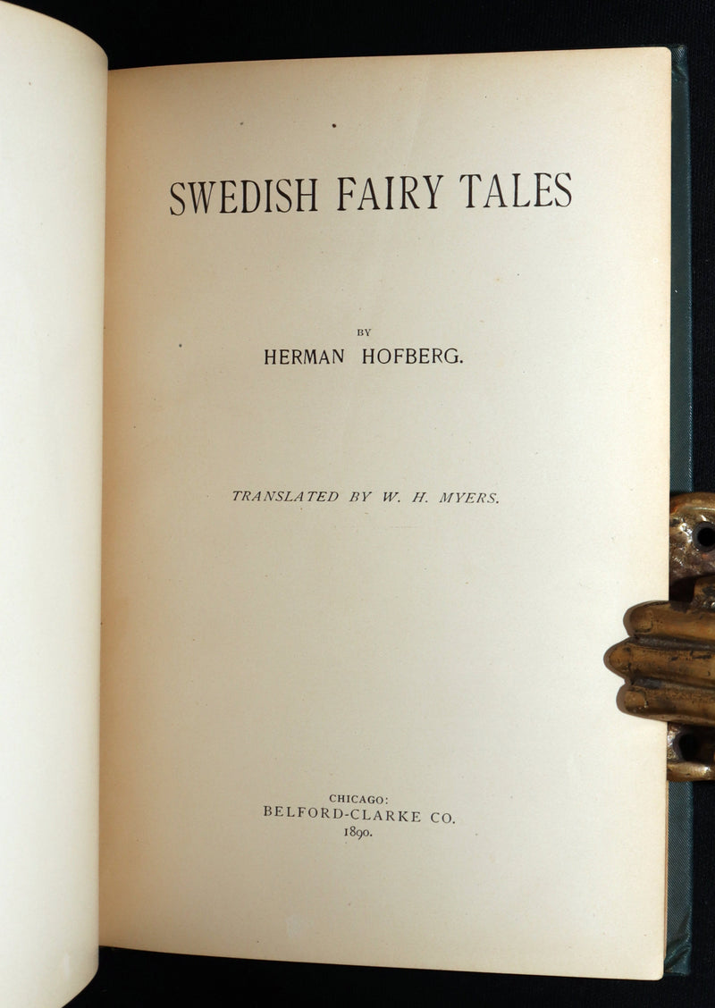 1890 Scarce Book - Swedish Fairy Tales by Herman Hofberg, Illustrated