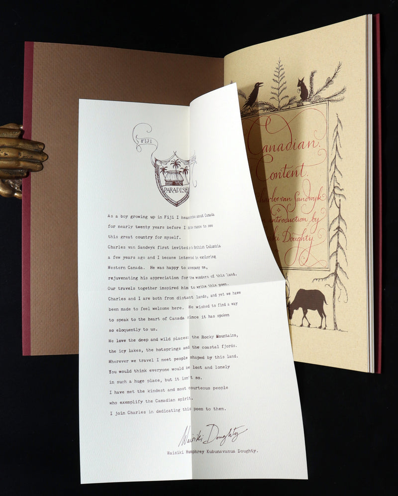 2009 Rare Signed Book - Canadian Content illustrated by Charles van Sandwyk
