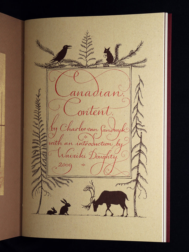 2009 Rare Signed Book - Canadian Content illustrated by Charles van Sandwyk