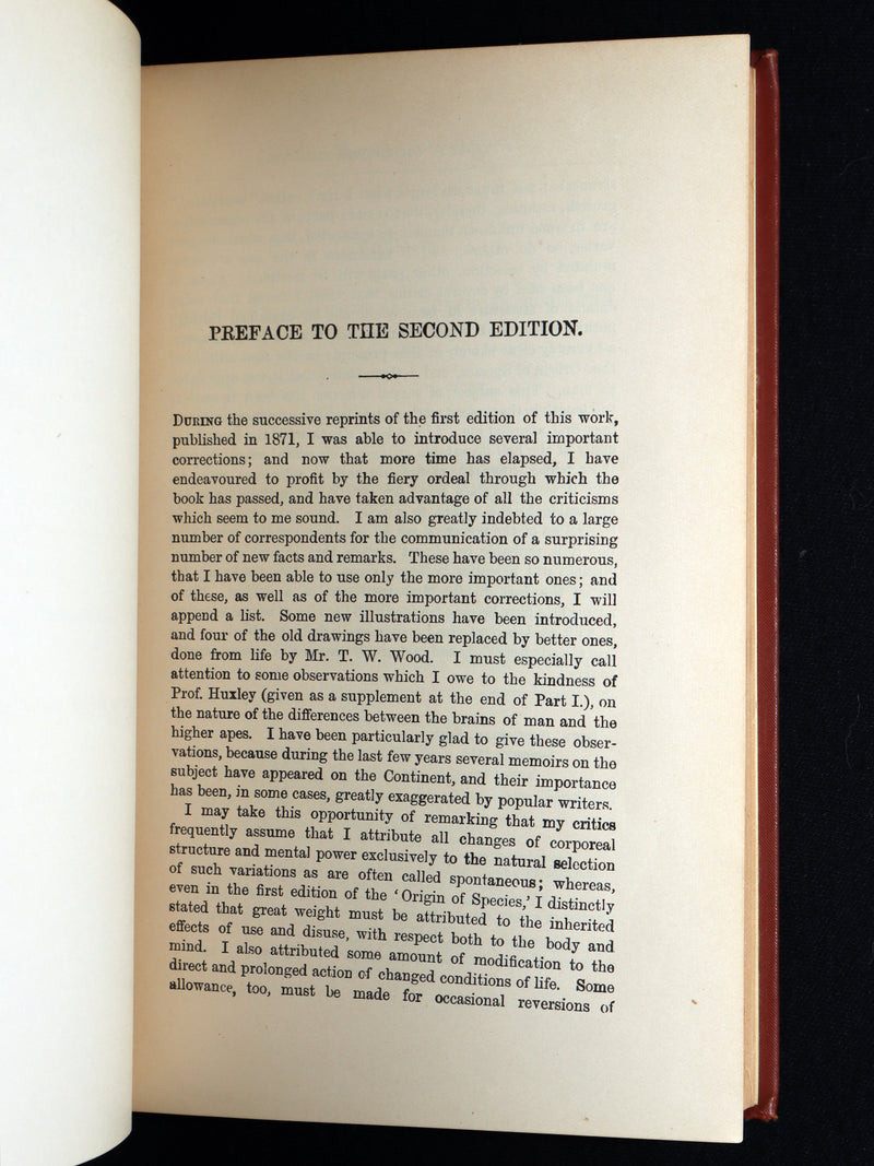 1892 The Descent of Man – Charles Darwin Rare Edition