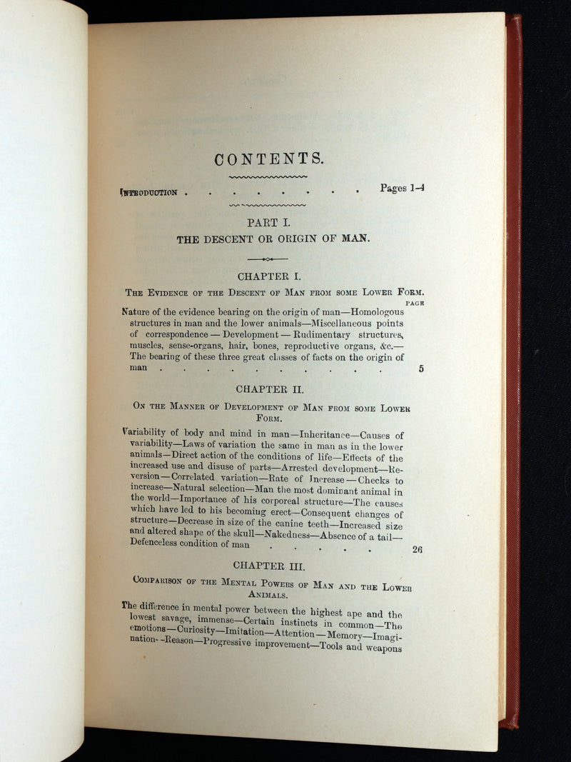 1892 The Descent of Man – Charles Darwin Rare Edition
