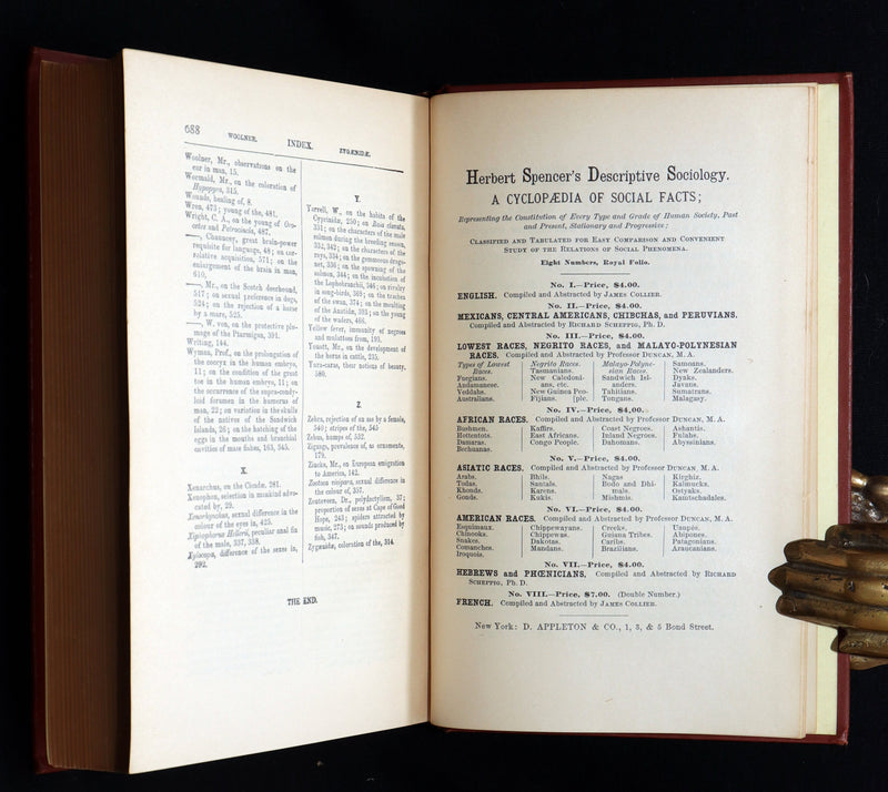 1892 The Descent of Man – Charles Darwin Rare Edition