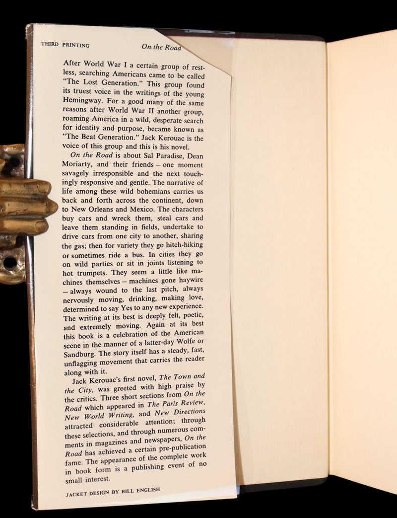 1957 Rare First Edition, 3rd Printing - On the Road by Jack Kerouac