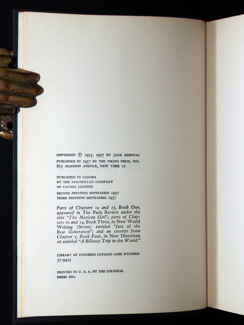 1957 Rare First Edition, 3rd Printing - On the Road by Jack Kerouac