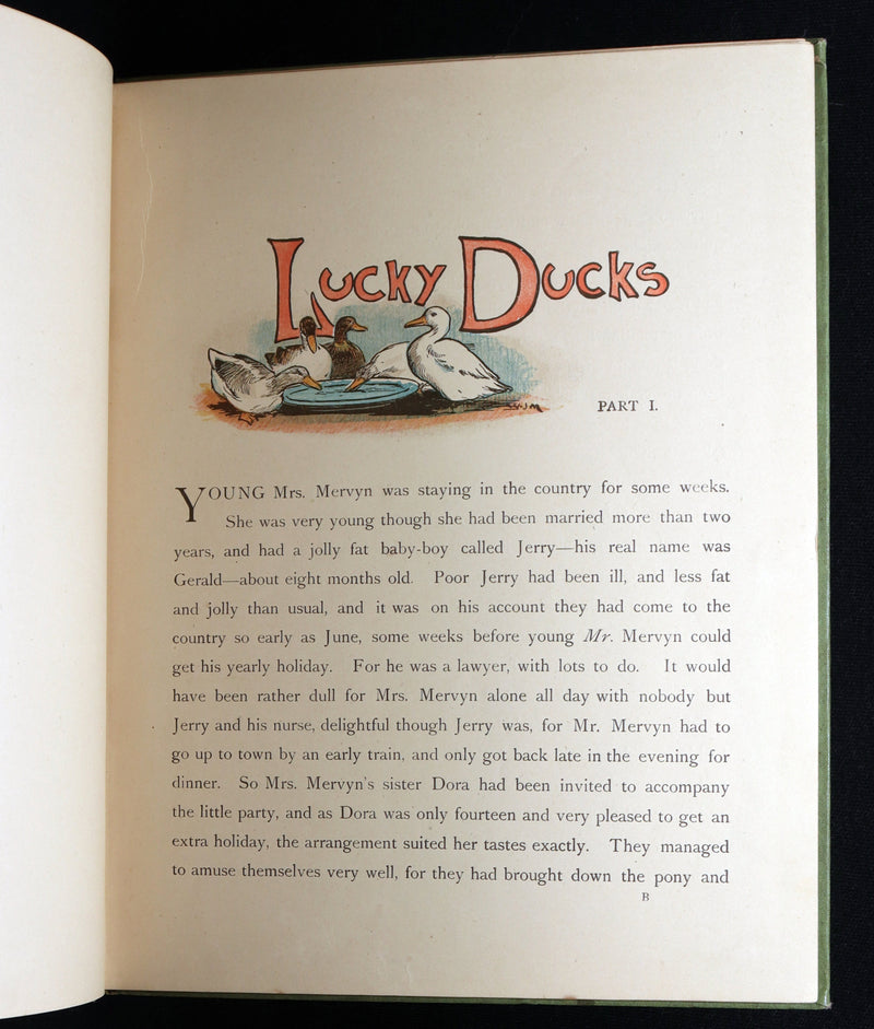 1890 Victorian Children’s Book – Lucky Ducks, Molesworth