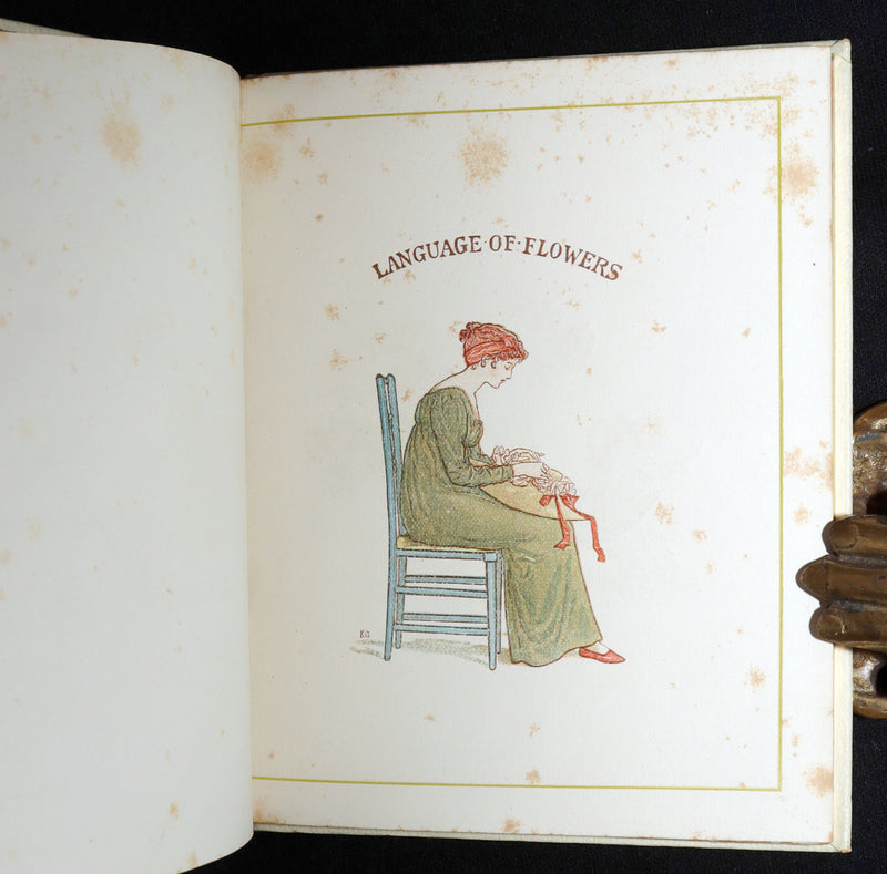 1884 Rare First Edition - Language of Flowers Illustrated by Kate Greenaway