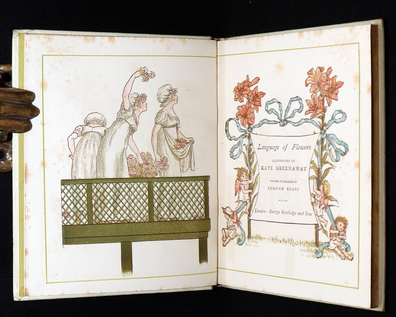 1884 Rare First Edition - Language of Flowers Illustrated by Kate Greenaway