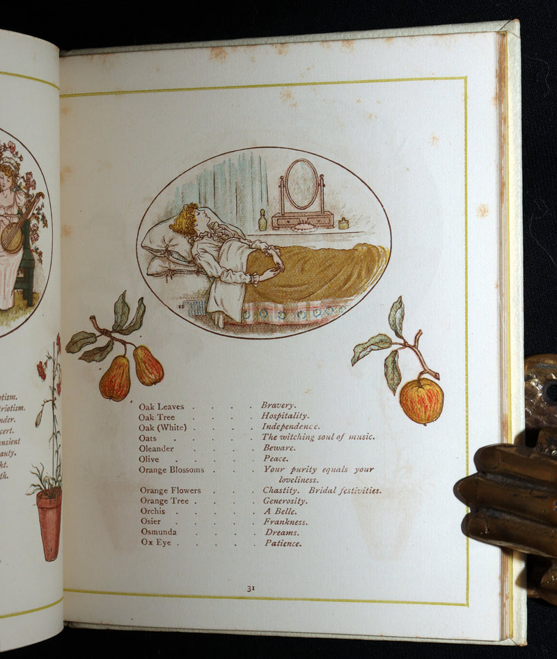 1884 Rare First Edition - Language of Flowers Illustrated by Kate Greenaway