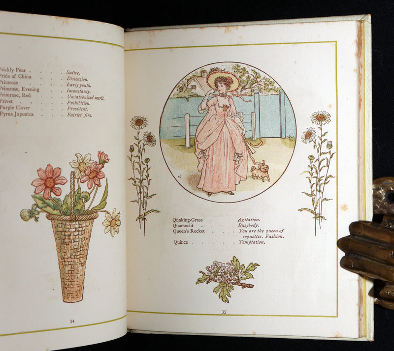 1884 Rare First Edition - Language of Flowers Illustrated by Kate Greenaway
