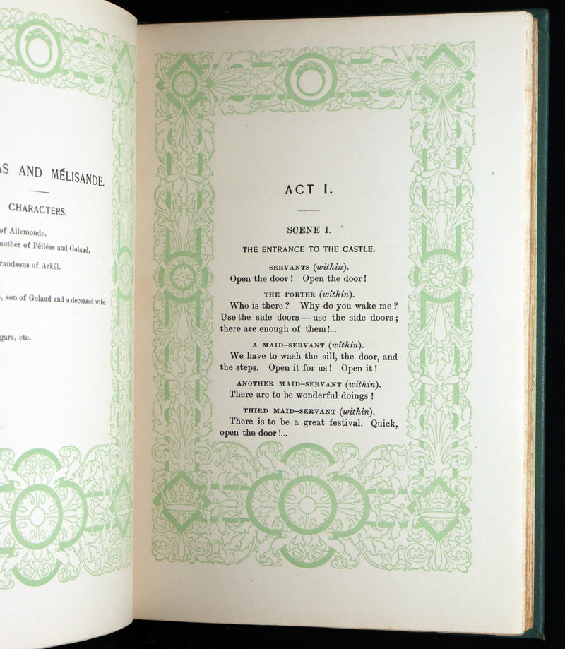 1908 Rare Symbolist Theatre - Pelleas and Melisande by Maurice Maeterlinck