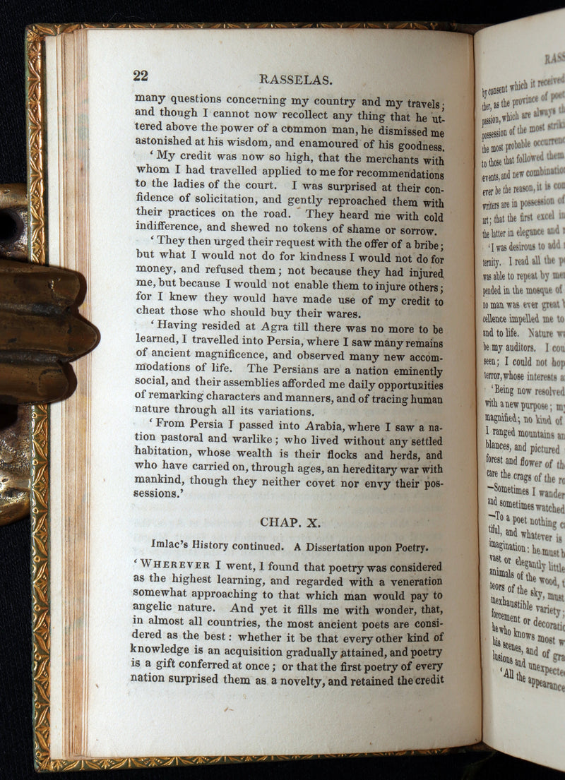 1827 Rare Philosophical Book - Rasselas; A Tale. With Dinarbas; A Tale