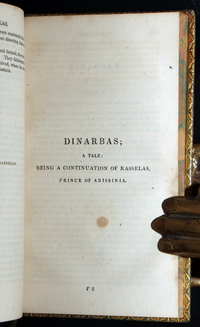 1827 Rare Philosophical Book - Rasselas; A Tale. With Dinarbas; A Tale