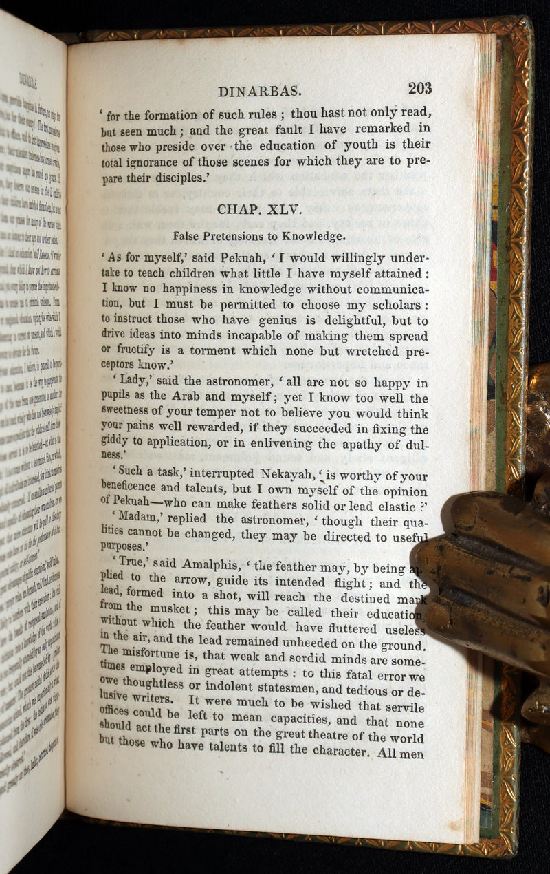 1827 Rare Philosophical Book - Rasselas; A Tale. With Dinarbas; A Tale