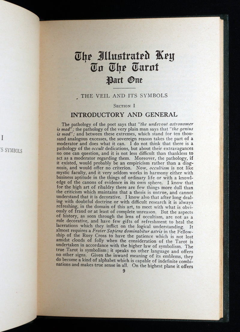 1918 First Edition - The Illustrated Key to the Tarot, Divination by de Laurence