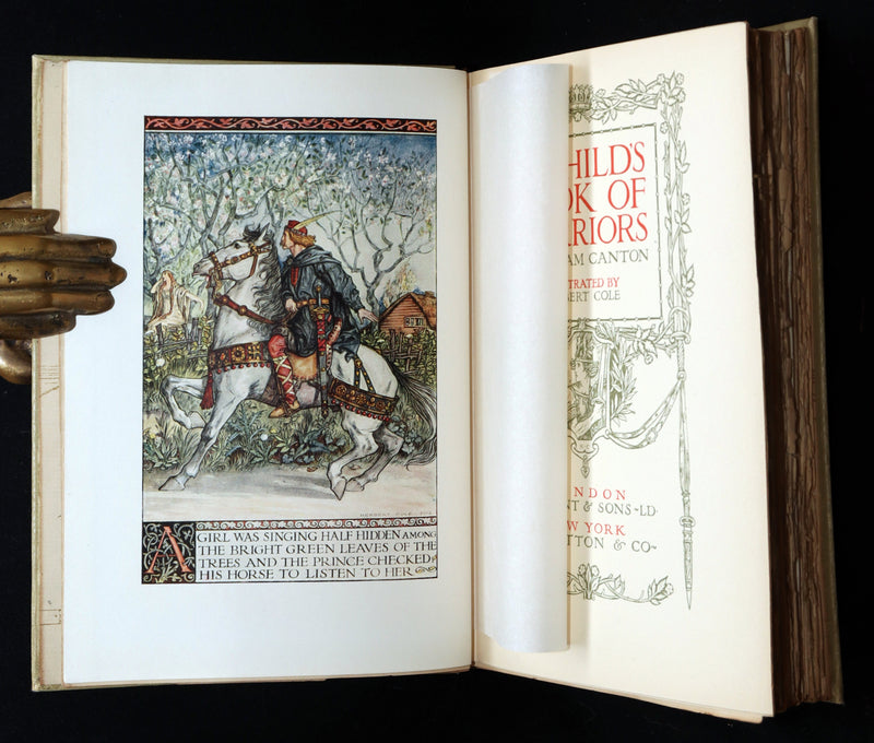 1912 Rare First Edition - A Child’s Book of Warriors Illustrated by Herbert Cole
