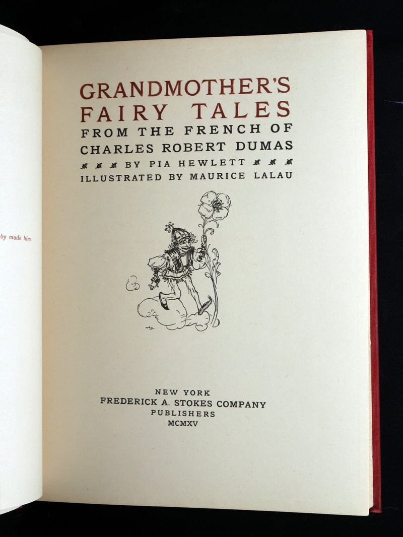 1915 Rare First Edition - Grandmother’s Fairy Tales Illustrated by Maurice Lalau