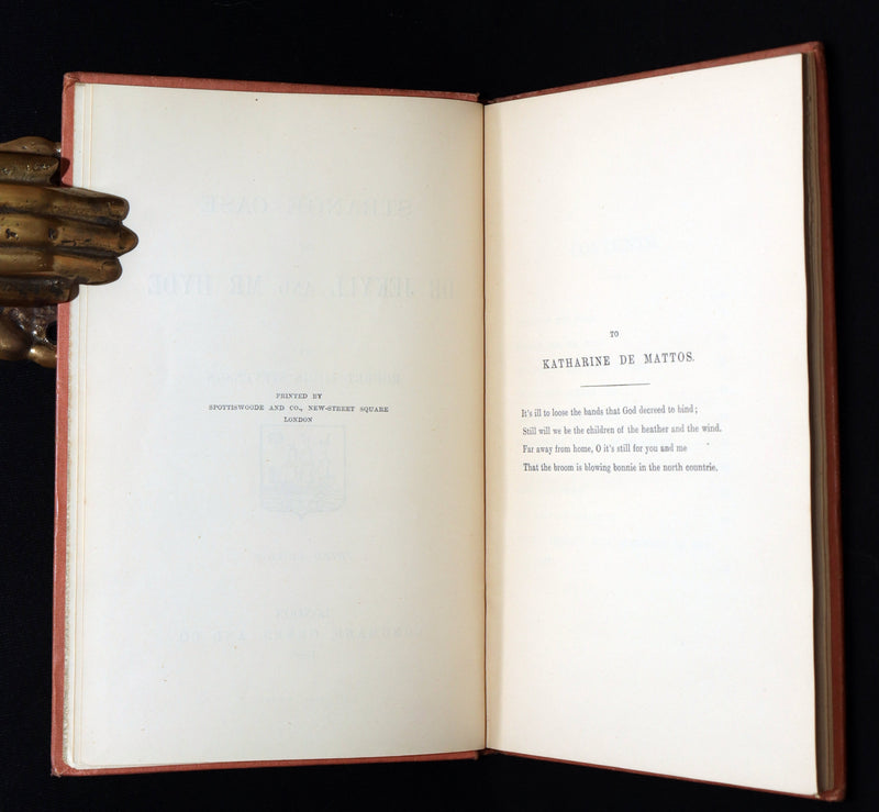 1886 Scarce Third Edition - Strange Case of Dr. Jekyll and Mr. Hyde by Stevenson