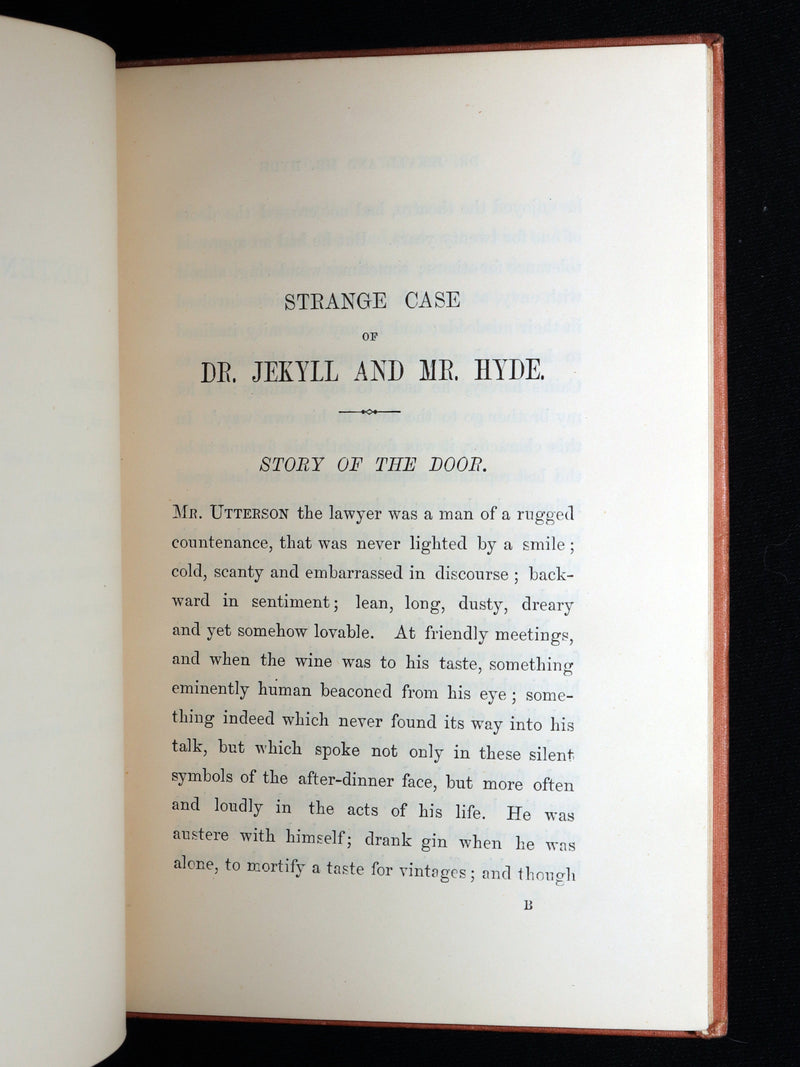 1886 Scarce Third Edition - Strange Case of Dr. Jekyll and Mr. Hyde by Stevenson