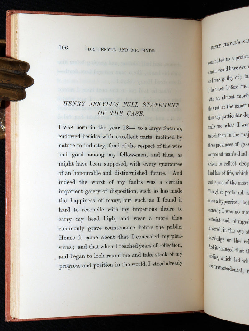 1886 Scarce Third Edition - Strange Case of Dr. Jekyll and Mr. Hyde by Stevenson