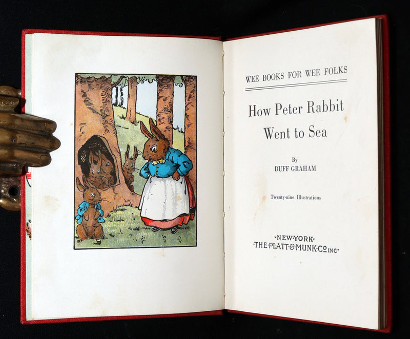 1935 Rare Book with Dust Jacket - How Peter Rabbit Went to Sea by Duff Graham
