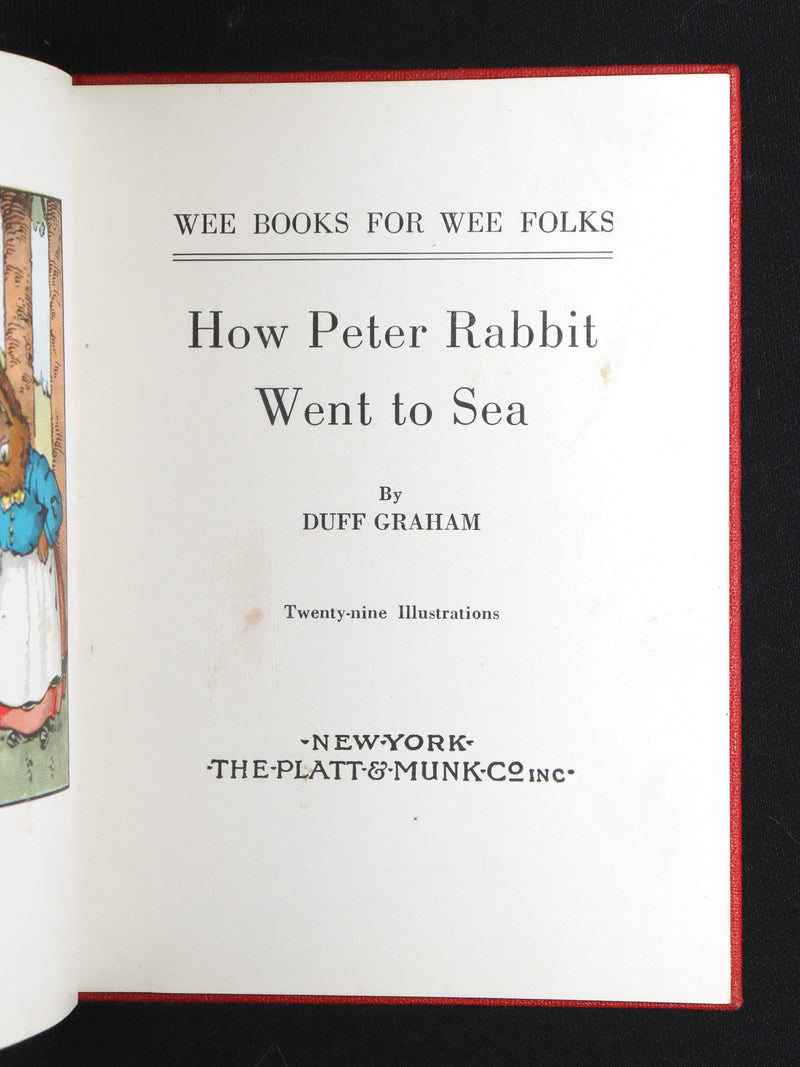 1935 Rare Book with Dust Jacket - How Peter Rabbit Went to Sea by Duff Graham