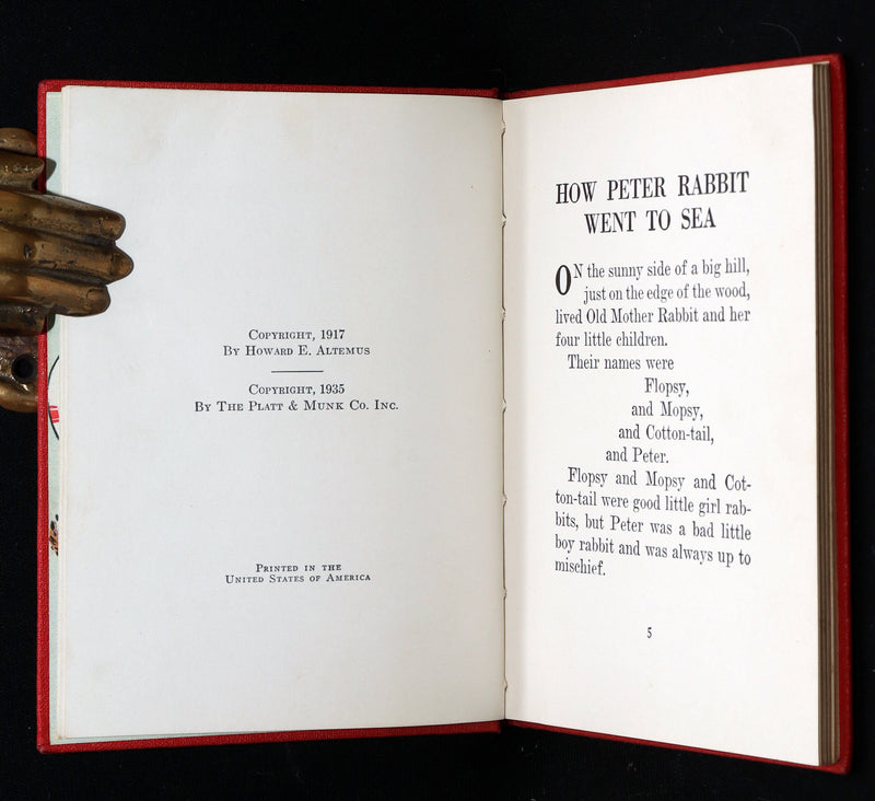 1935 Rare Book with Dust Jacket - How Peter Rabbit Went to Sea by Duff Graham
